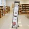 6-Tier Brochure Display Rack with Wheels, Metal Floor Standing Magazine Stand